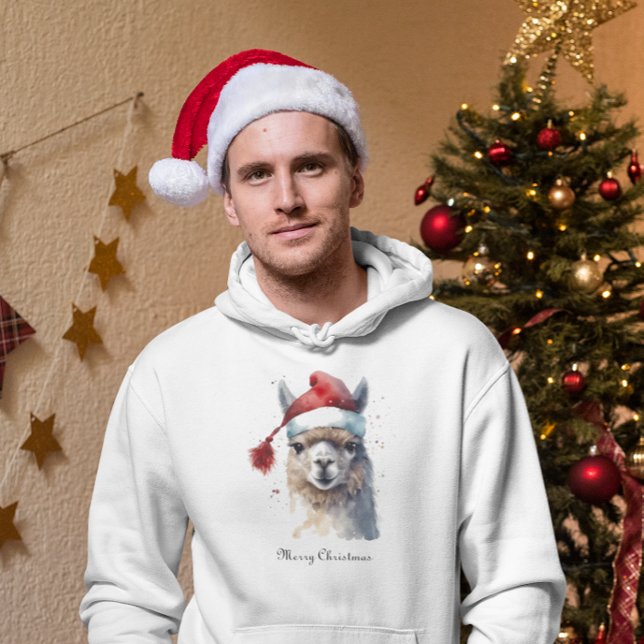 Niedliche Weihnachten Alpaca, Brauch Hoodie (Von Creator hochgeladen)