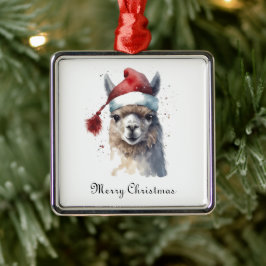 Niedliche Weihnachten Alpaca, Brauch Ornament Aus Metall