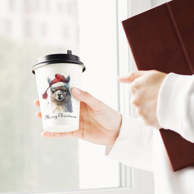 Niedliche Weihnachten Alpaca, Brauch Pappbecher (Von Creator hochgeladen)