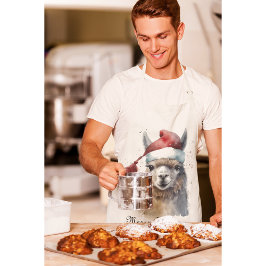 Niedliche Weihnachten Alpaca, Brauch Schürze