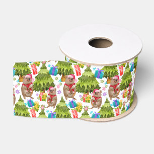 Niedliche Weihnachten aus Quokka Ripsband