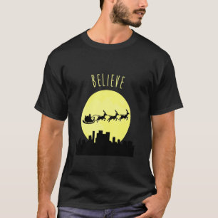 Niedliche Weihnachten Bart Weihnachtsmannmütze Wei T-Shirt