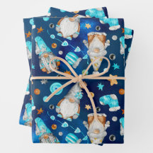Niedliche Weihnachten Blaue Skandinavier Gnomes