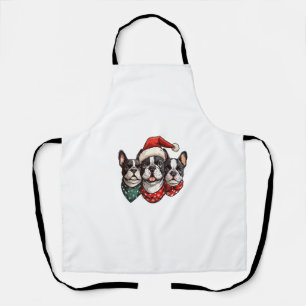 Niedliche Weihnachten Boston Terrier Dogs Weihnach Schürze