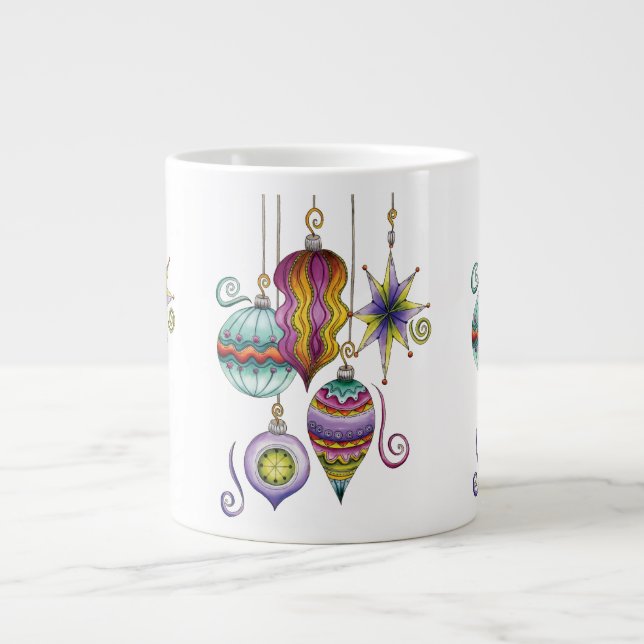 Niedliche Weihnachten, elegante und Extravagante G Jumbo-Tasse (Vorderseite)
