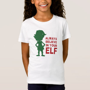 Niedliche Weihnachten Elf Xmas Grüne Rote Liebe T-Shirt