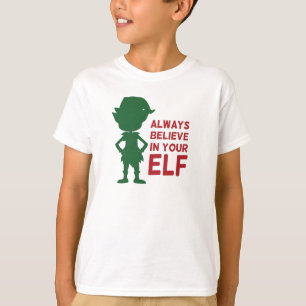Niedliche Weihnachten Elf Xmas Grüne Rote Liebe T-Shirt