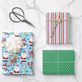 Niedliche Weihnachten Geschenkpapier Set