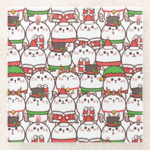 Niedliche Weihnachten Glasuntersetzer