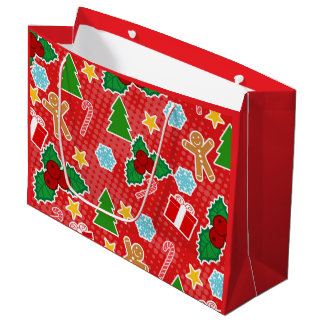 Niedliche Weihnachten Große Geschenktüte