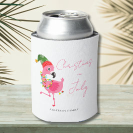Niedliche Weihnachten im Juli Flamingo Dosenkühler