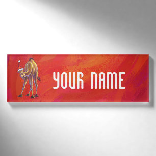 Niedliche Weihnachten in Camel Namenschild