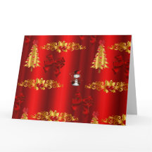 Niedliche Weihnachten in Rot und Gold