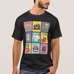 Niedliche Weihnachten Kawaii Santa Niedliche Haust T-Shirt