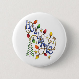 Niedliche Weihnachten, Lichter und Sterne mit Urla Button