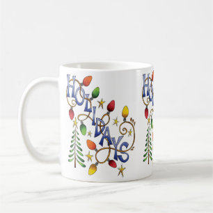 Niedliche Weihnachten, Lichter und Sterne mit Urla Kaffeetasse