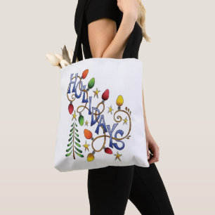 Niedliche Weihnachten, Lichter und Sterne mit Urla Tasche