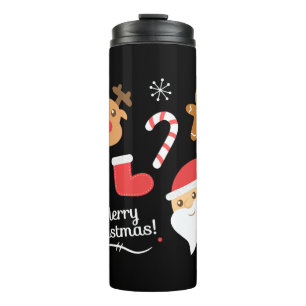 Niedliche Weihnachten mit dem Weihnachtsmann und R Thermosbecher