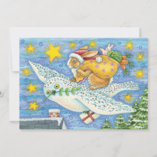 Niedliche Weihnachten mit Rabbit als Weihnachtsman