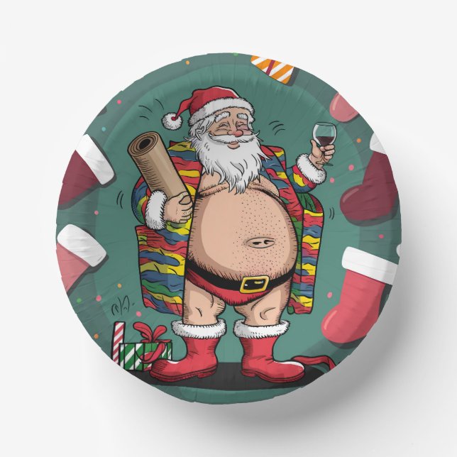 Niedliche Weihnachten Pappteller (Vorderseite)