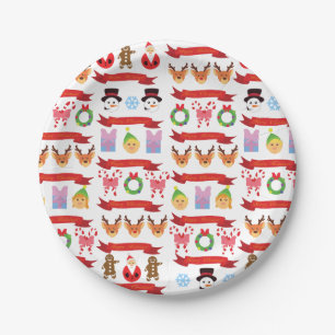 Niedliche Weihnachten Pappteller