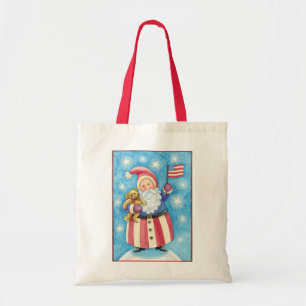 Niedliche Weihnachten, Patriotischer Weihnachtsman Tragetasche
