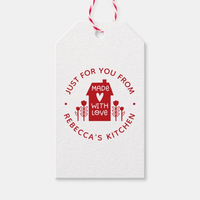 Niedliche Weihnachten Personalisiert aus Liebe Geschenkanhänger (Vorderseite)