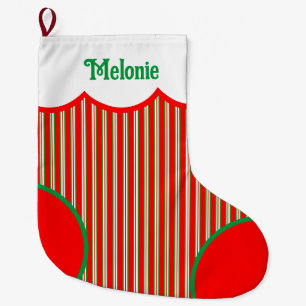 Niedliche Weihnachten Personalisiert gestrichen Großer Weihnachtsstrumpf
