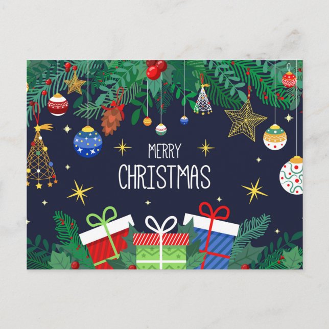 Niedliche Weihnachten Postkarte (Vorderseite)