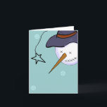 Niedliche Weihnachten Primitive Snowman Blank<br><div class="desc">Das Bild wurde von der Künstlerin Deborah Miller aus Missouri geschaffen. Digitales Erstellen einer lässigen und lustigen Karte.</div>