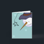 Niedliche Weihnachten Primitive Snowman Blank<br><div class="desc">Das Bild wurde von der Künstlerin Deborah Miller aus Missouri geschaffen. Digitales Erstellen einer lässigen und lustigen Karte.</div>