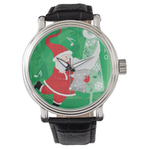Niedliche Weihnachten, Singen und Tanzen Weihnacht Armbanduhr