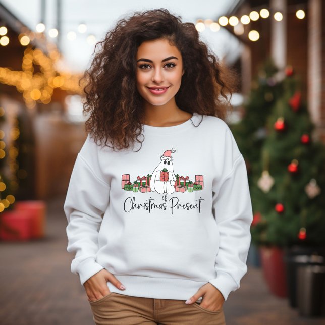 Niedliche Weihnachten Sweatshirt (Cute Funny Simple Humorous Ghost Of Christmas sweatshirt)