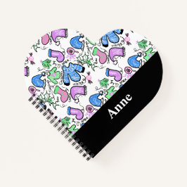 Niedliche Weihnachten Ugly Sweater Doodles Wirbel  Notizbuch