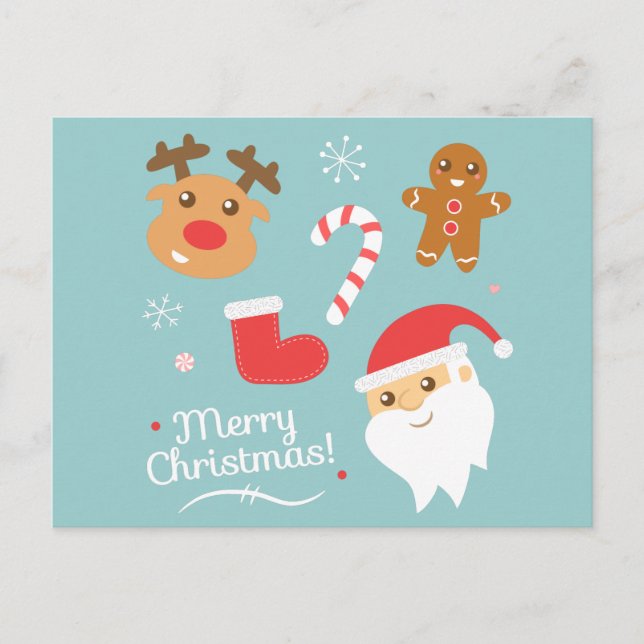Niedliche Weihnachten - Weihnachten, Rentier, Lebk (Vorderseite)