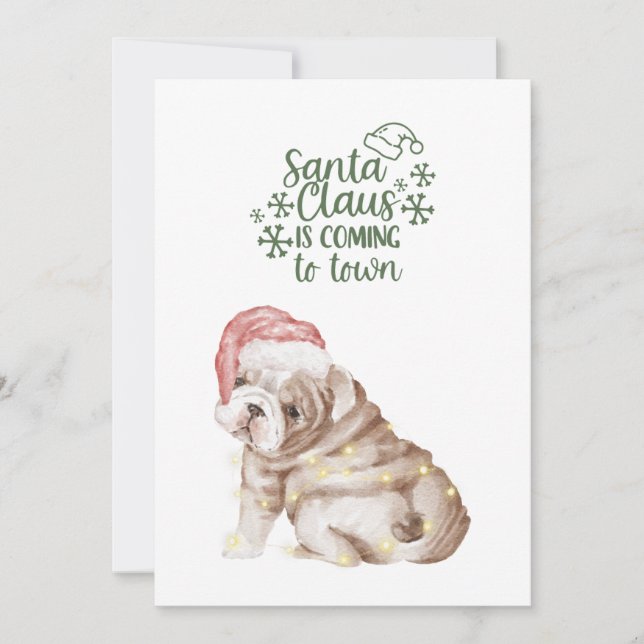 Niedliche Weihnachten Welpen Hund Weihnachten Wass (Vorderseite)