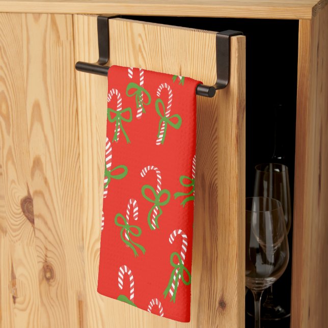 Niedliche Weihnachts Candy Canes Weihnachten Weihn Geschirrtuch (Drittel gefaltet)