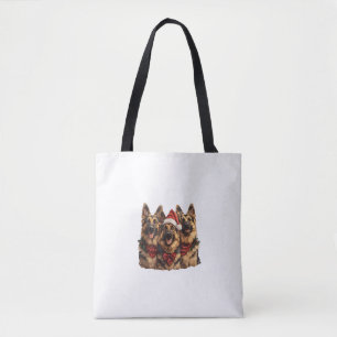 Niedliche Weihnachts-Dogs Weihnachtsmannmütze Holi Tasche