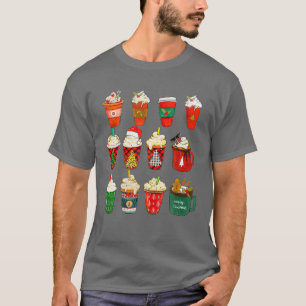 Niedliche Weihnachts-Icate-Kaffeemaschine T-Shirt