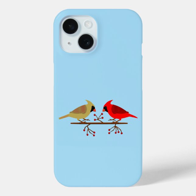 Niedliche Weihnachts-Kardinäle und Rote Berer Case-Mate iPhone Hülle (Rückseite)