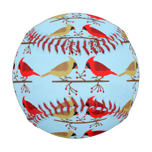 Niedliche Weihnachts-Kardinäle und Rote Berer Gemu Baseball