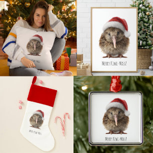 Niedliche Weihnachts-Kiwi, Brauch Ornament Aus Metall