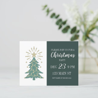 Niedliche Weihnachts-Party Einladung Postkarte