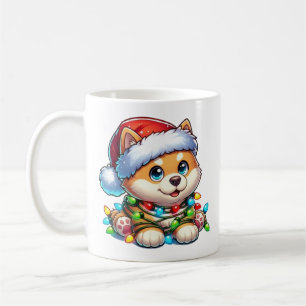 Niedliche Weihnachts Shiba Inu Tasse