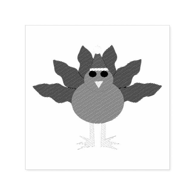Niedliche Weihnachts-Türkei-Briefmarke Permastempel (Design)