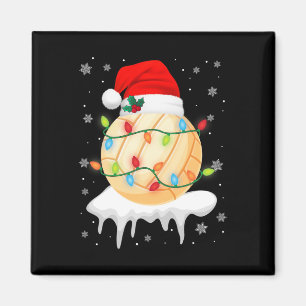 Niedliche Weihnachts-Volleyball-Weihnachtsmannmütz Magnet