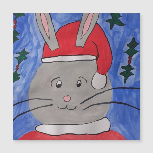 Niedliche Weihnachts-Weihnachtskarte Magnetkarte (Vorderseite)