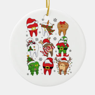 Niedliche Weihnachts-Zahnstochfiguren Spaß Urlaub Keramik Ornament