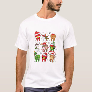 Niedliche Weihnachts-Zahnstochfiguren Spaß Urlaub T-Shirt