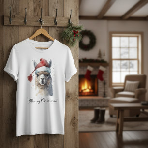 Niedliche Weihnachtsalpaca, kundenspezifisch T-Shirt